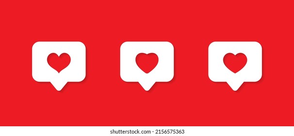 Amor, vector de ícono cardíaco en burbujas de habla blanca