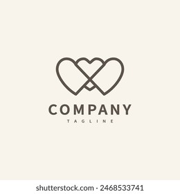 amor corazón infinito icono logo diseño ilustración 3