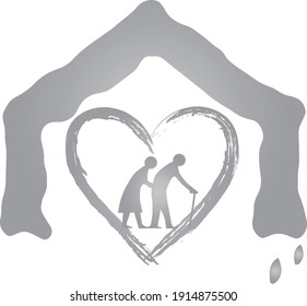 Love Heart initial logo design