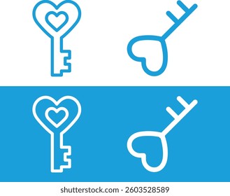 A love heart key showing love lock