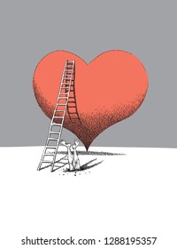 Love heart ladder 