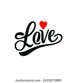 love heart letter t shirt sticker vector illustration template design