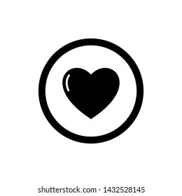 Love Heart Like Symbol Sign Icon Vector Illustration