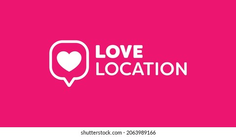 Love Heart and Location Pin Logo Design Concept. Multipurpose Vector Logo Design Template For Dating App or Website