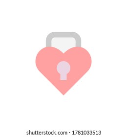 Love, heart, lock icon. Simple color vector elements of marriage icons for ui and ux, website or mobile application