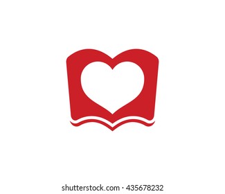 love heart logo and icon