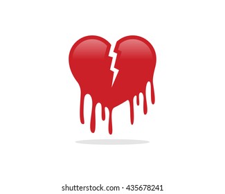 love heart logo and icon