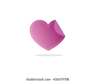 love heart logo and icon