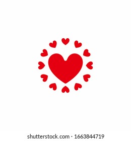 Love or heart logo, icon, symbol vector design. Can use for your design elements, Business logo, website icons, application icons, UI, and More.