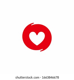 Love or heart logo, icon, symbol vector design. Can use for your design elements, Business logo, website icons, application icons, UI, and More.