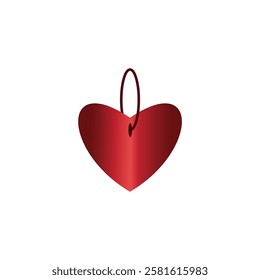 love heart logo illustration affection design abstract vector symbol valentine's day