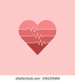 Love heart logo symbol templete vector