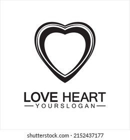  Logo del corazón de amor y plantilla de vector de símbolos
