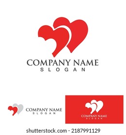  Love heart logo and symbol vector template