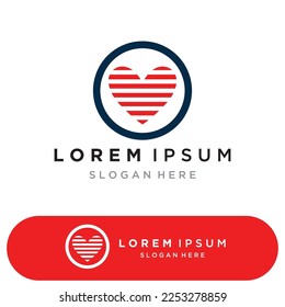  Love heart logo and symbol vector template