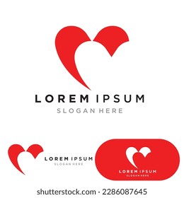  Love heart logo and symbol vector template