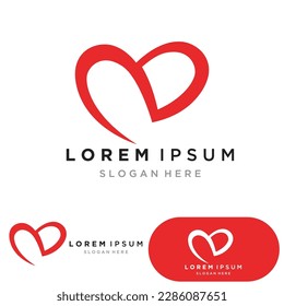  Love heart logo and symbol vector template