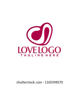 Love Heart Logo Template