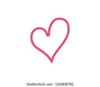 Love heart logo and template vector