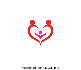 Love heart logo vector