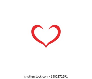 Love heart logo vector