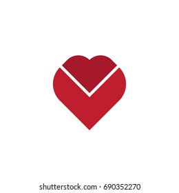 love heart logo vector