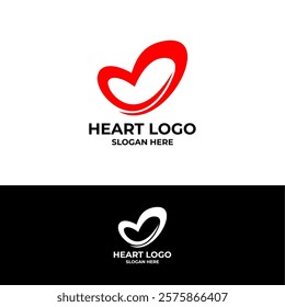love heart logo vector illustration