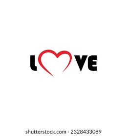Love heart logo vector image