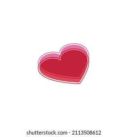 Love heart minimal concept. Vector illustration