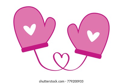 Love Heart Mittens