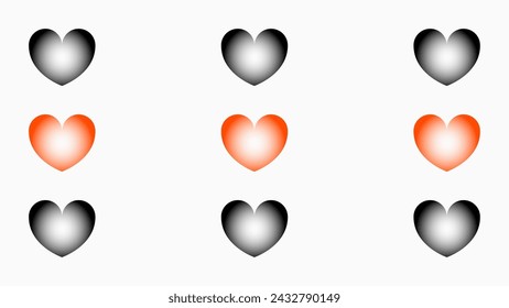 love heart modern and elegant love heart pattern love background. hearts icon vector.