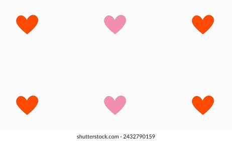 corazón de amor moderno y elegante patrón de corazón de amor fondo de amor. corazones icono vector.