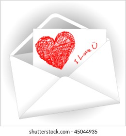 Love heart note