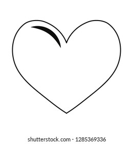 love heart on white background