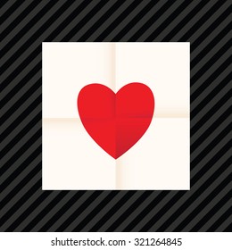 love heart paper background