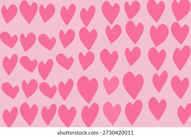Fondo del patrón del corazón del amor con los colores rosados brillantes, diseño inconsútil de San Valentín para las tarjetas románticas, papel de embalaje, Fondo de pantalla, materia textil, y decoración linda