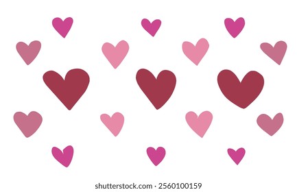 Love heart pattern illustration romantic theme