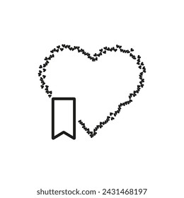 Love heart pattern. Romantic abstract design. Graphic, elegant. Vector illustration. EPS 10.