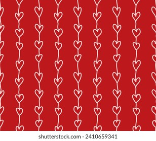 Liebe Herz Muster nahtloser Hintergrund. Design mit dem Farbton von Herz und Weiß. Vektor.