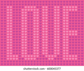 Love Heart Pattern
Pattern of vector hearts spelling the word love