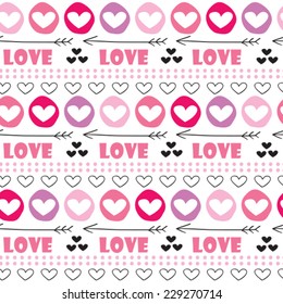 love heart pattern vector illustration