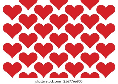 Love Heart Pattern Vector Image - Seamless Romantic Design.