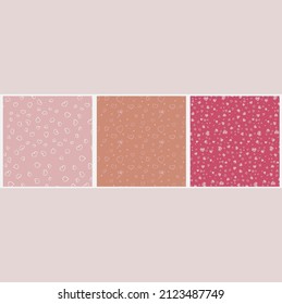 love heart pattern vector set, minimalist for background 