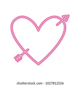 love heart pierced arrow valentine day romantic