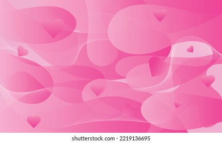 love heart pink liquid abstract vector background illustration