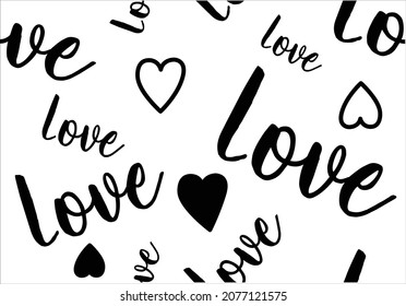 love and heart  print vector art