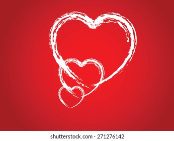 Love heart red background