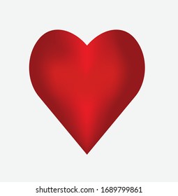 Love heart red color vector file.