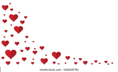 love heart red valentine romance background vector template