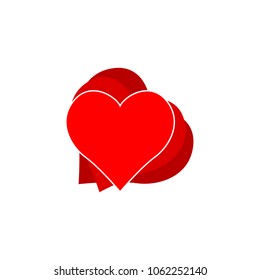 love heart red vector logo